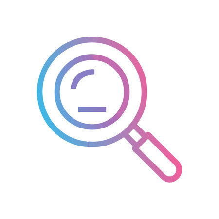 Flat style Magnifying Glass Icon vector illustration for User Interface documents websites and mobile applicationsのイラスト素材