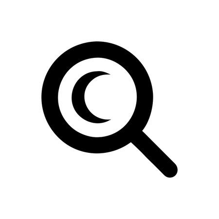 Flat style Magnifying Glass Icon vector illustration for User Interface documents websites and mobile applicationsのイラスト素材