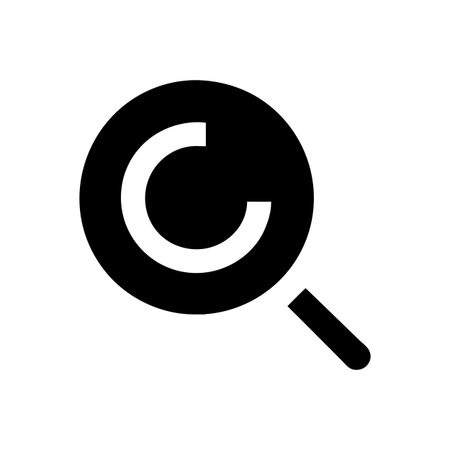 Flat style Magnifying Glass Icon vector illustration for User Interface documents websites and mobile applicationsのイラスト素材
