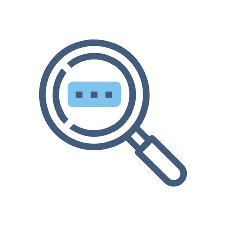 Flat style Magnifying Glass Icon vector illustration for User Interface documents websites and mobile applicationsのイラスト素材