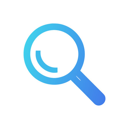 Flat style Magnifying Glass Icon vector illustration for User Interface documents websites and mobile applicationsのイラスト素材