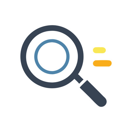 Flat style Magnifying Glass Icon vector illustration for User Interface documents websites and mobile applicationsのイラスト素材
