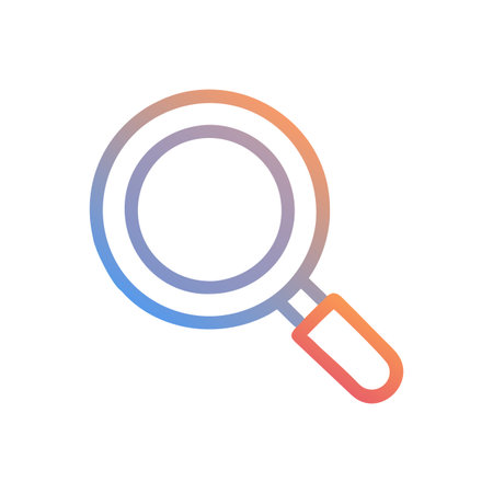Flat style Magnifying Glass Icon vector illustration for User Interface documents websites and mobile applicationsのイラスト素材