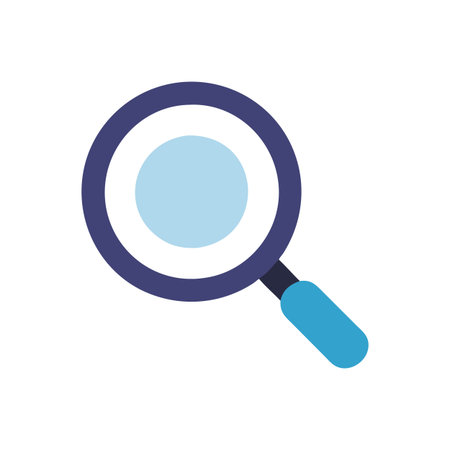 Flat style Magnifying Glass Icon vector illustration for User Interface documents websites and mobile applicationsのイラスト素材