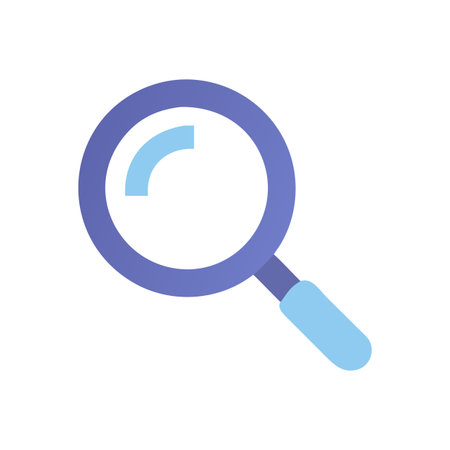 Flat style Magnifying Glass Icon vector illustration for User Interface documents websites and mobile applicationsのイラスト素材