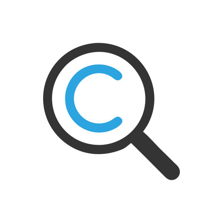 Flat style Magnifying Glass Icon vector illustration for User Interface documents websites and mobile applicationsのイラスト素材