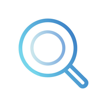 Flat style Magnifying Glass Icon vector illustration for User Interface documents websites and mobile applicationsのイラスト素材