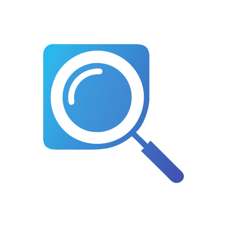 Flat style Magnifying Glass Icon vector illustration for User Interface documents websites and mobile applicationsのイラスト素材