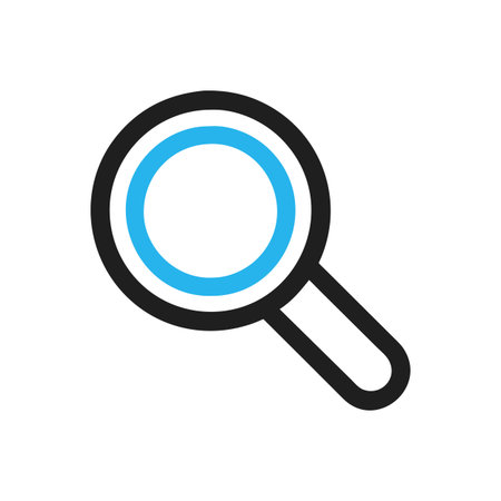 Flat style Magnifying Glass Icon vector illustration for User Interface documents websites and mobile applicationsのイラスト素材