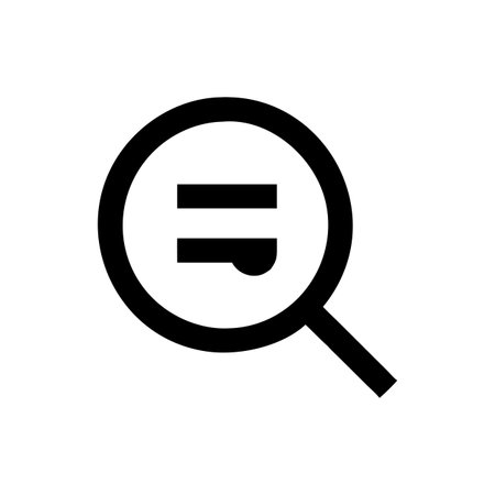 Flat style Magnifying Glass Icon vector illustration for User Interface documents websites and mobile applicationsのイラスト素材