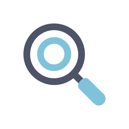Flat style Magnifying Glass Icon vector illustration for User Interface documents websites and...
