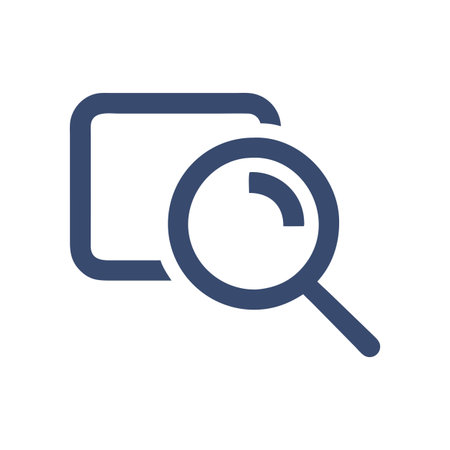 Flat style Magnifying Glass Icon vector illustration for User Interface documents websites and mobile applicationsのイラスト素材