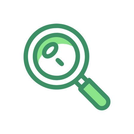 Flat style Magnifying Glass Icon vector illustration for User Interface documents websites and mobile applicationsのイラスト素材