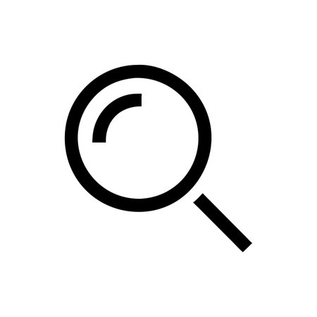 Flat style Magnifying Glass Icon vector illustration for User Interface documents websites and mobile applicationsのイラスト素材