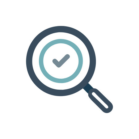 Flat style Magnifying Glass Icon vector illustration for User Interface documents websites and mobile applicationsのイラスト素材