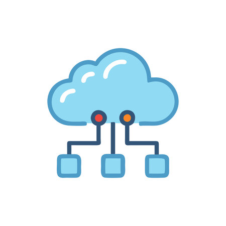 Flat style Cloud Computing Icon vector illustration for User Interface documents websites and mobile...