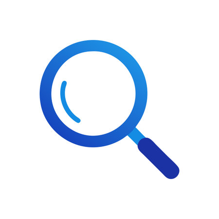 Flat style Magnifying Glass Icon vector illustration for User Interface documents websites and mobile applicationsのイラスト素材
