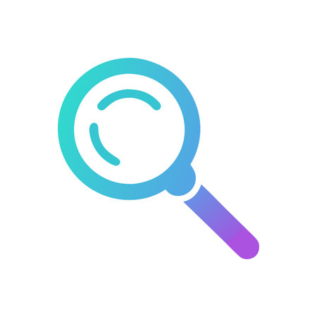 Flat style Magnifying Glass Icon vector illustration for User Interface documents websites and mobile applicationsのイラスト素材