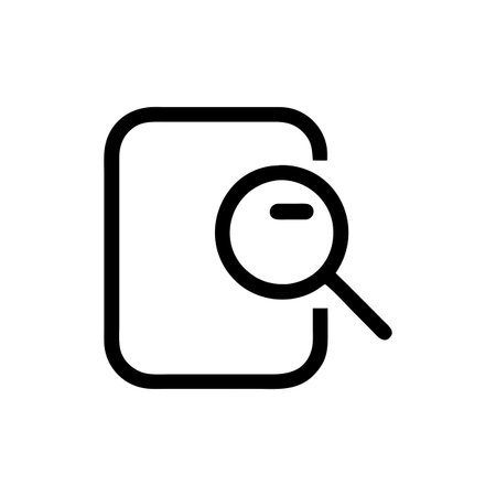 Flat style Magnifying Glass Icon vector illustration for User Interface documents websites and mobile applicationsのイラスト素材