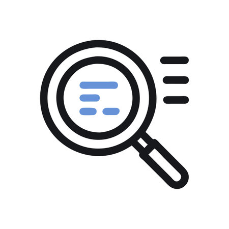 Flat style Magnifying Glass Icon vector illustration for User Interface documents websites and mobile applicationsのイラスト素材