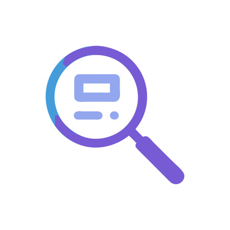 Flat style Magnifying Glass Icon vector illustration for User Interface documents websites and mobile applicationsのイラスト素材