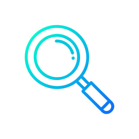 Flat style Magnifying Glass Icon vector illustration for User Interface documents websites and mobile applicationsのイラスト素材