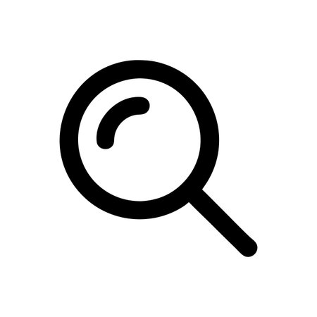 Flat style Magnifying Glass Icon vector illustration for User Interface documents websites and mobile applicationsのイラスト素材