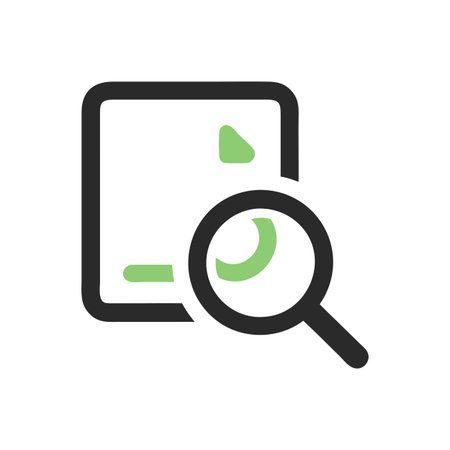 Flat style Magnifying Glass Icon vector illustration for User Interface documents websites and mobile applicationsのイラスト素材