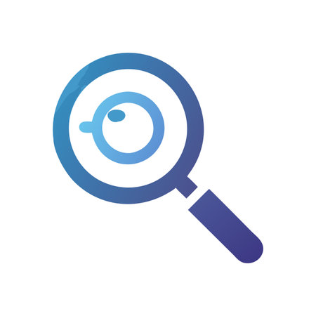 Flat style Magnifying Glass Icon vector illustration for User Interface documents websites and mobile applicationsのイラスト素材