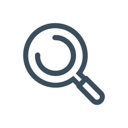 Flat style Magnifying Glass Icon vector illustration for User Interface documents websites and mobile applicationsのイラスト素材