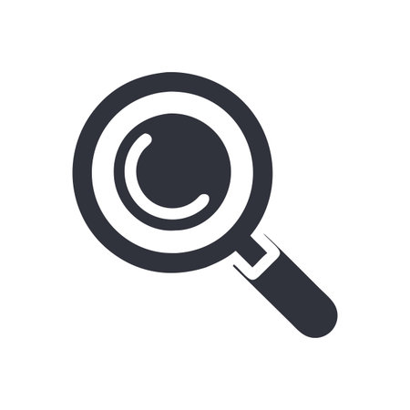Flat style Magnifying Glass Icon vector illustration for User Interface documents websites and mobile applicationsのイラスト素材