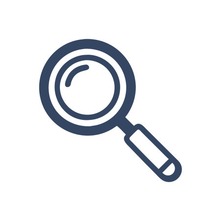 Flat style Magnifying Glass Icon vector illustration for User Interface documents websites and mobile applicationsのイラスト素材
