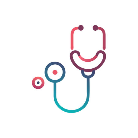Flat style Stethoscope Icon vector illustration for User Interface documents websites and mobile applicationsのイラスト素材
