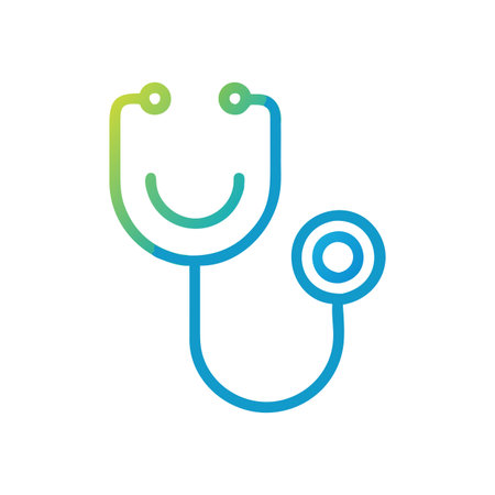 Flat style Stethoscope Icon vector illustration for User Interface documents websites and mobile applicationsのイラスト素材