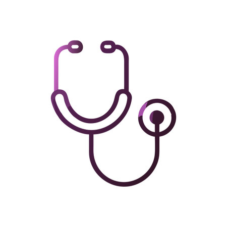 Flat style Stethoscope Icon vector illustration for User Interface documents websites and mobile applicationsのイラスト素材