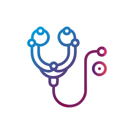Flat style Stethoscope Icon vector illustration for User Interface documents websites and mobile applicationsのイラスト素材