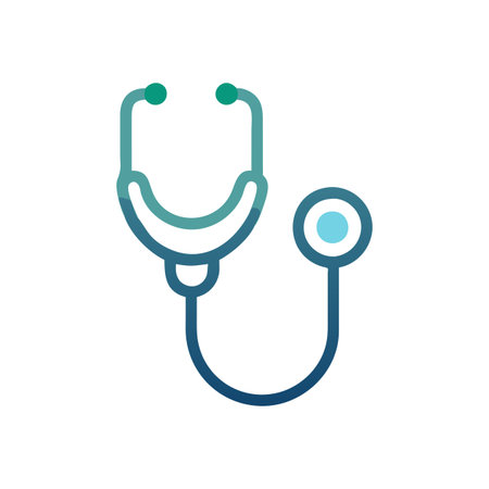 Flat style Stethoscope Icon vector illustration for User Interface documents websites and mobile applicationsのイラスト素材