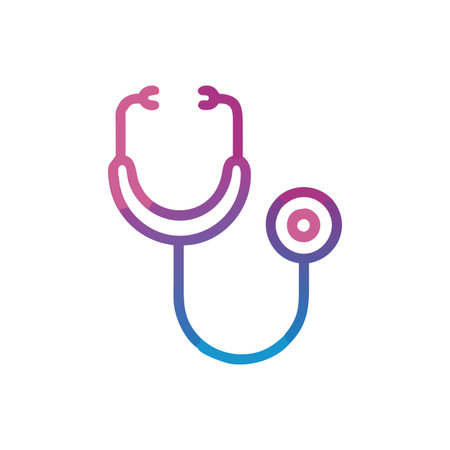 Flat style Stethoscope Icon vector illustration for User Interface documents websites and mobile applicationsのイラスト素材