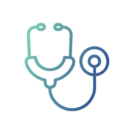 Flat style Stethoscope Icon vector illustration for User Interface documents websites and mobile applicationsのイラスト素材