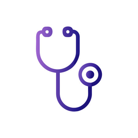 Flat style Stethoscope Icon vector illustration for User Interface documents websites and mobile applicationsのイラスト素材