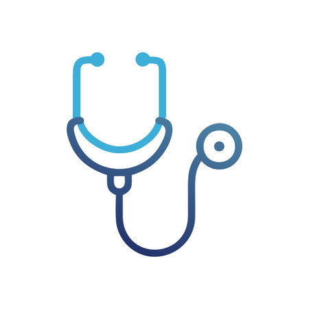 Flat style Stethoscope Icon vector illustration for User Interface documents websites and mobile applicationsのイラスト素材