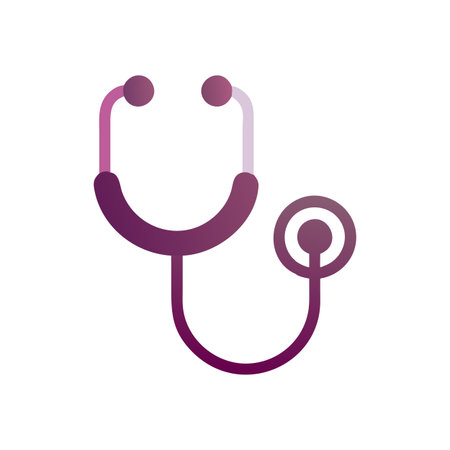 Flat style Stethoscope Icon vector illustration for User Interface documents websites and mobile applicationsのイラスト素材
