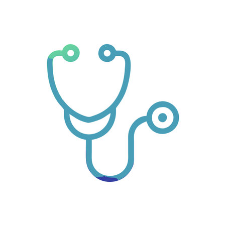 Flat style Stethoscope Icon vector illustration for User Interface documents websites and mobile applicationsのイラスト素材