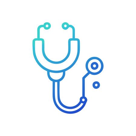 Flat style Stethoscope Icon vector illustration for User Interface documents websites and mobile applicationsのイラスト素材
