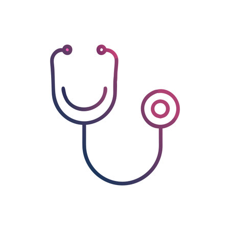 Flat style Stethoscope Icon vector illustration for User Interface documents websites and mobile applicationsのイラスト素材