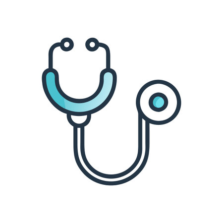 Flat style Stethoscope Icon vector illustration for User Interface documents websites and mobile applicationsのイラスト素材
