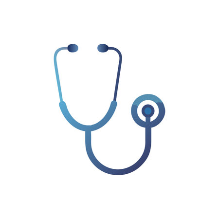Flat style Stethoscope Icon vector illustration for User Interface documents websites and mobile applicationsのイラスト素材
