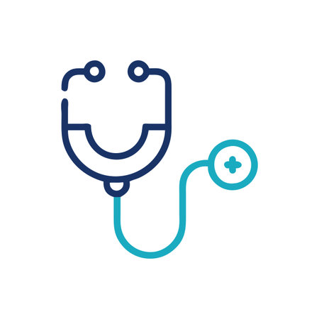 Flat style Stethoscope Icon vector illustration for User Interface documents websites and mobile applicationsのイラスト素材