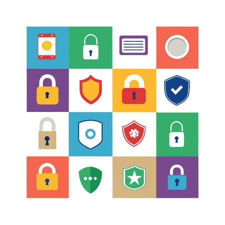 Security &amp; Privacy Icon Set Collection Vector for UI Documents Websites and Mobile Applicationsのイラスト素材