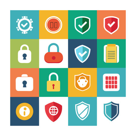 Security &amp; Privacy Icon Set Collection Vector for UI Documents Websites and Mobile Applicationsのイラスト素材